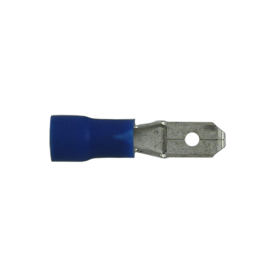 [TSM14187-50] Insulated Slide Connectors Male Blue 16-14 Ga .187" x .032" - 50/pack