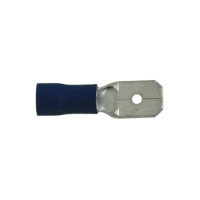 [TSM14250-50] Insulated Slide Connectors Male Blue 16-14 Ga .250" x .032" - 50/pack