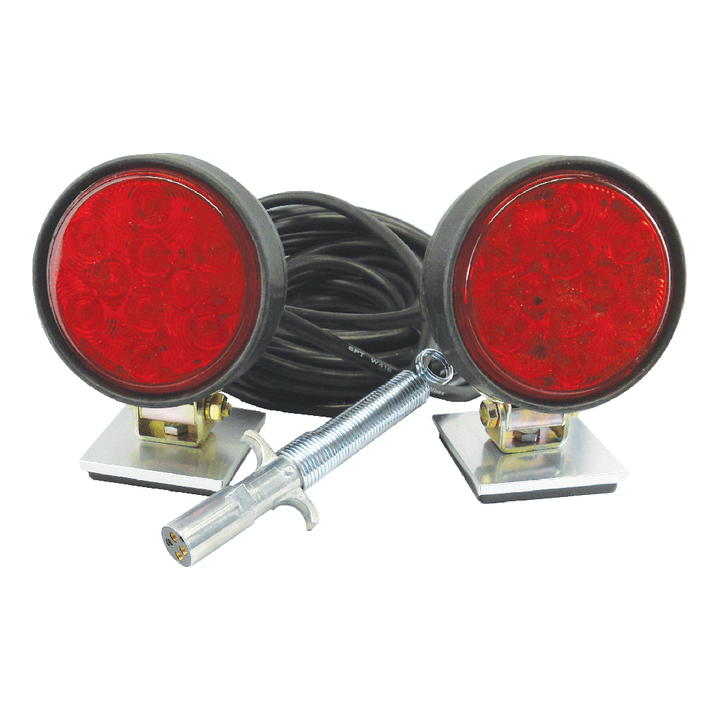 [TW4110-10R] 10-dio LED Tow Light Kit w/ 4-Pin Die Cast Trailer End w/ Cable Guard