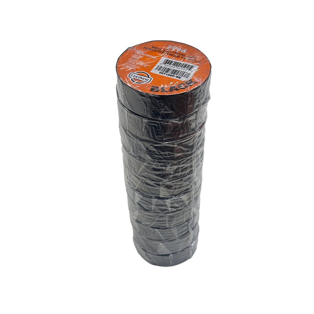 [VET1080-BK] Black Vinyl Eletrical Tape 10 PK