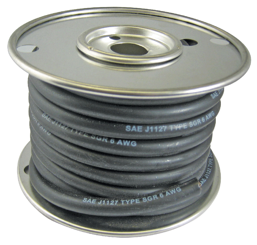 25 ft Rubber Jacketed Battery Cable Black 3/0 Ga