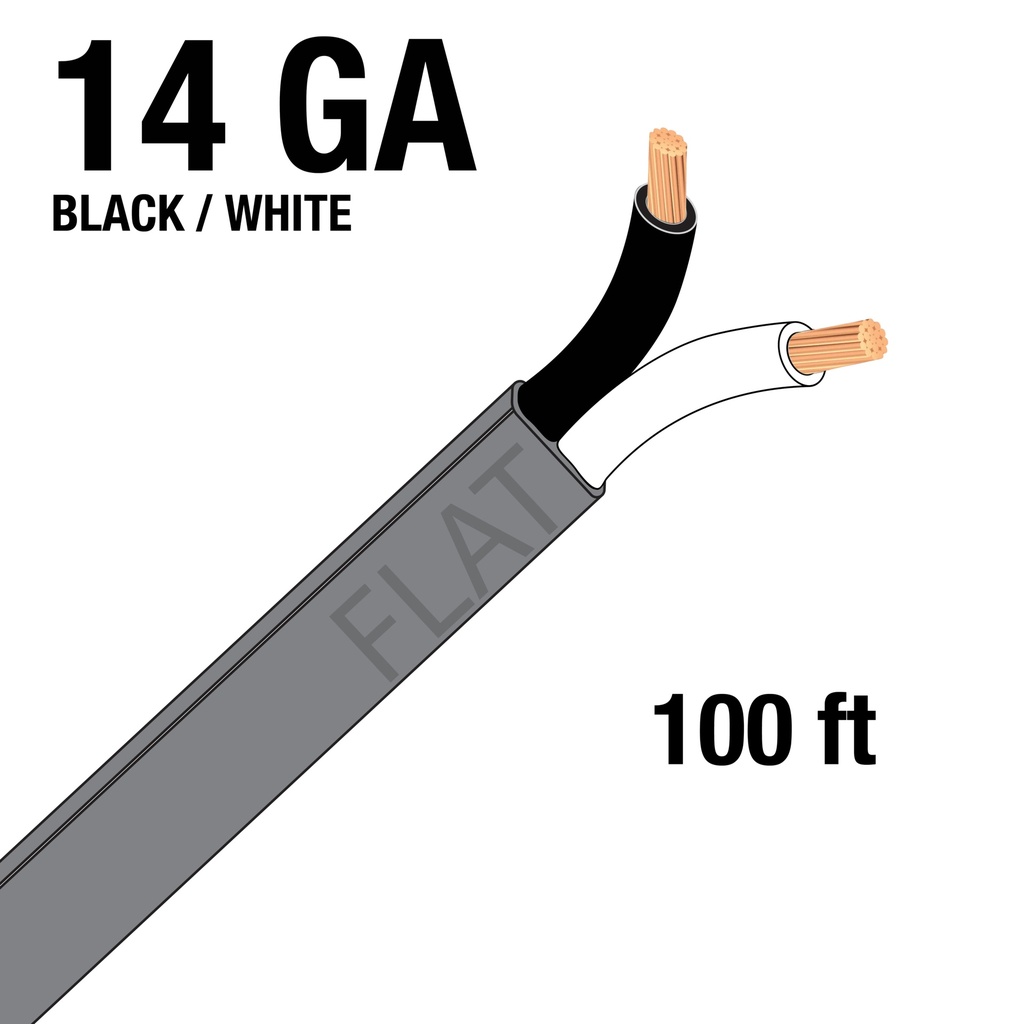 [W214100-G] 100 ft Grey Jacketed Trailer Cable 2-Wire 14 Ga