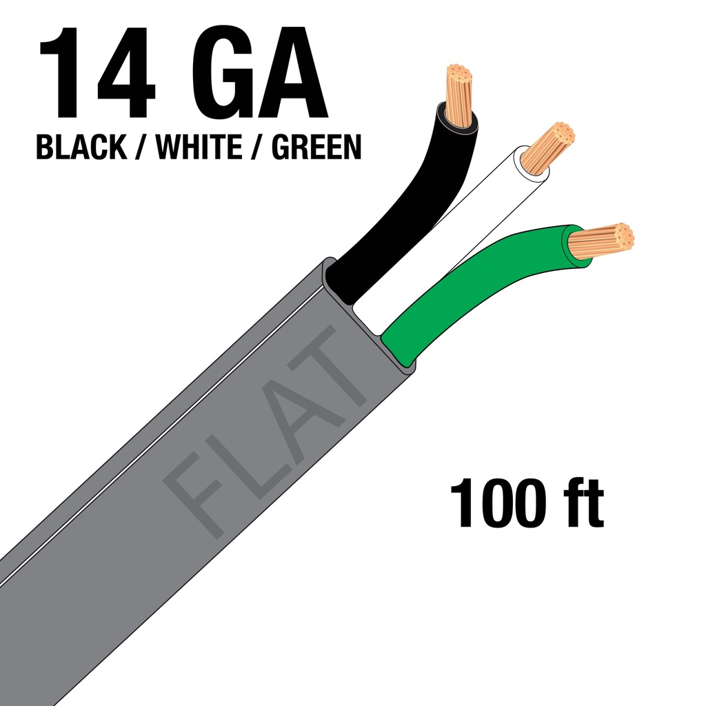 [W314100-G] 100 ft Grey Jacketed Trailer Cable 3-Wire 14 Ga