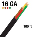 100 ft Black Jacketed Trailer Cable 4-Wire 16Ga