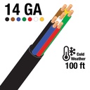 100 ft Black Jacketed Cold Weather Trailer Cable 7-Wire 14Ga