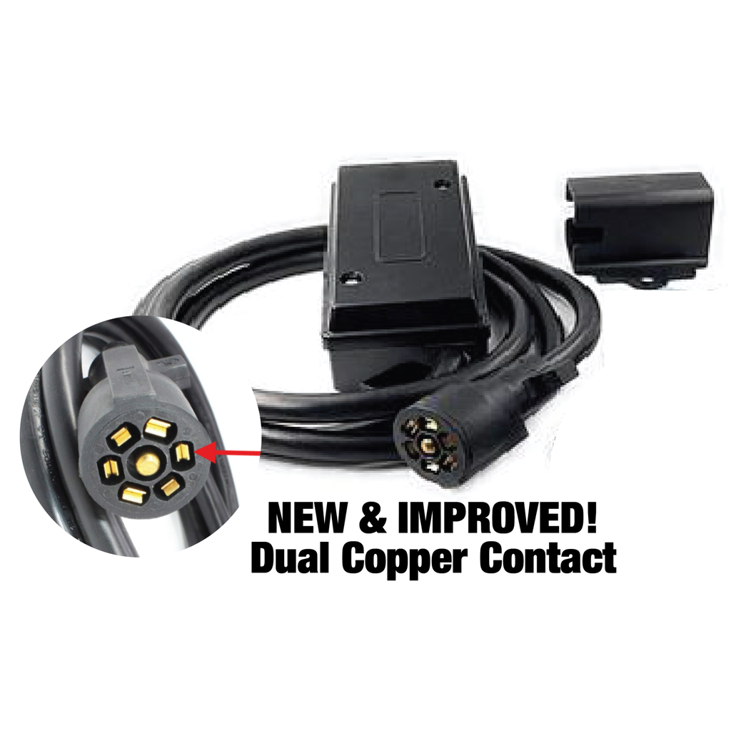 [W714SWK-B7B] 7 Way Cable, with JB,7 Pin Plug, Holder, Switch 7 Wire 14Ga 7FT