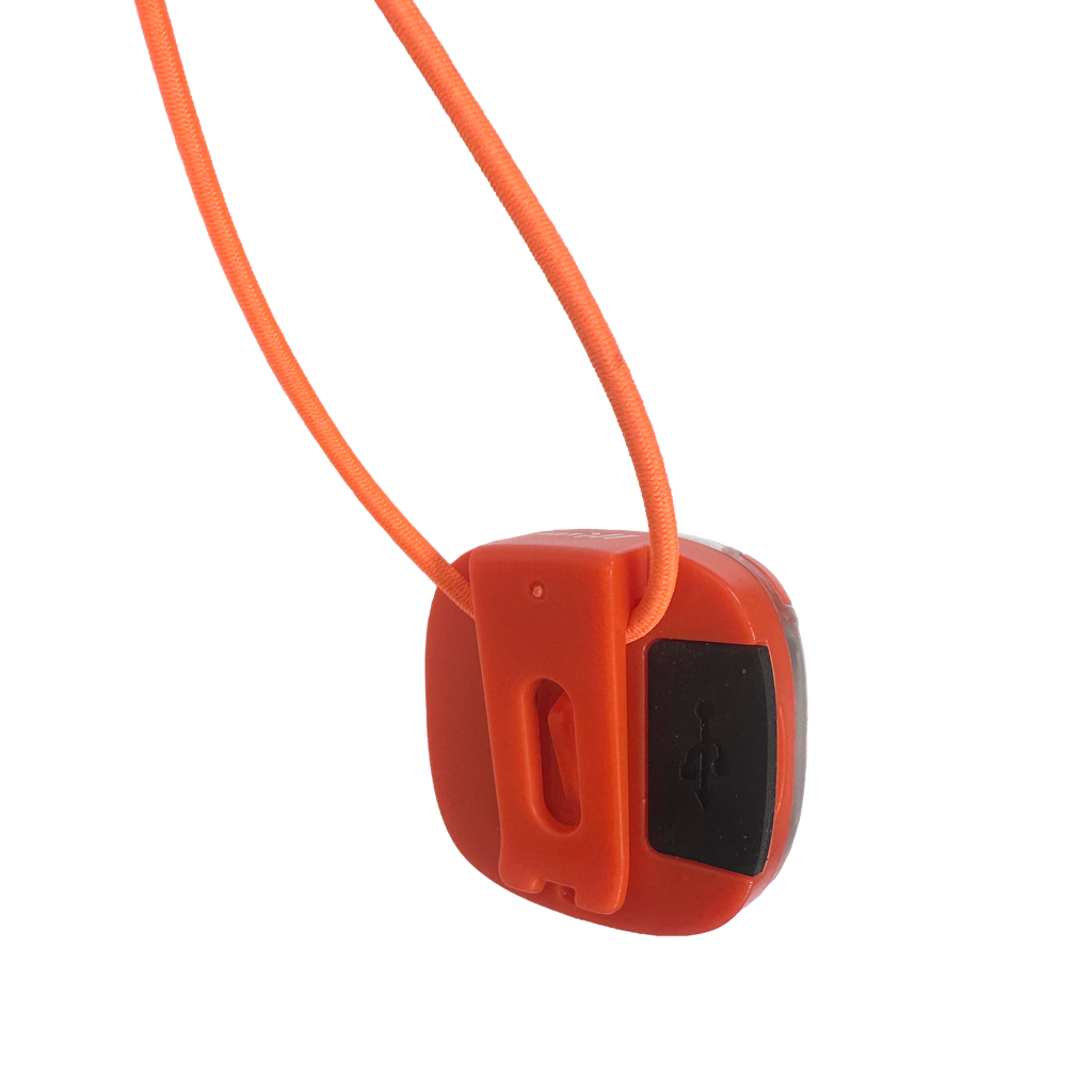 [E-013A] Clip On Personal Warning Light - Red - 3 Flash Options + Strap