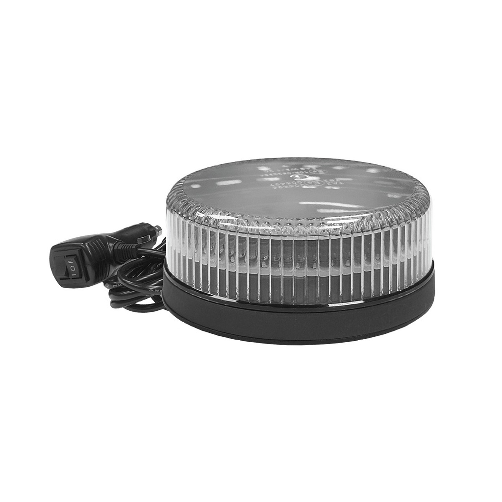 Low Profile LED Beacon Clear Amber Magnetic Mount