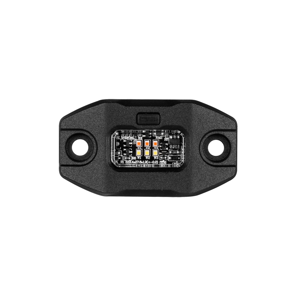 [LW2017AW] ULTRA NXT 1.5" x 3" Mini LED Wide Flood Lamp w/ Rubber Mounting Pad Amber/White