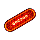 6" Oval Orbit STT/22 SMD LEDs/Red-Clear Lens