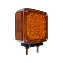 LED Square Fender Mt Left Hand Amber/Amber 2 Studs